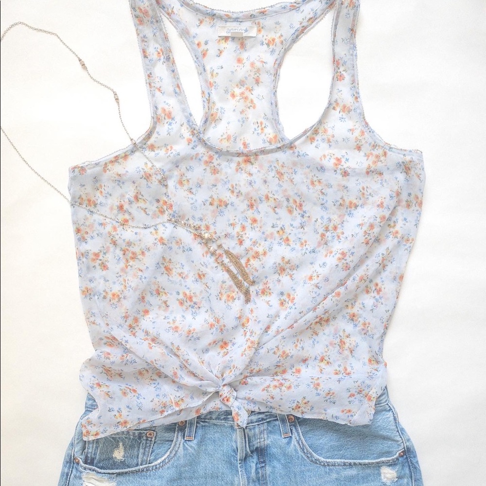 Sheer Floral Tank
